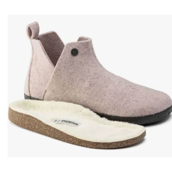 Birkenstock Womens Andermatt Ankle Wool Bootie - Soft Pink Size 38/7 - Picture 6 of 12